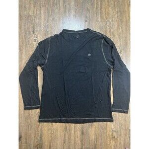 Alo Yoga Mens Large Gray Performance Bamboo Lyocell Long Sleeve Tee